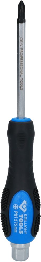 Produktbild Brilliant Tools Schraubendreher Kreuzschlitz mit Schlagkappe PH1 x 75 mm