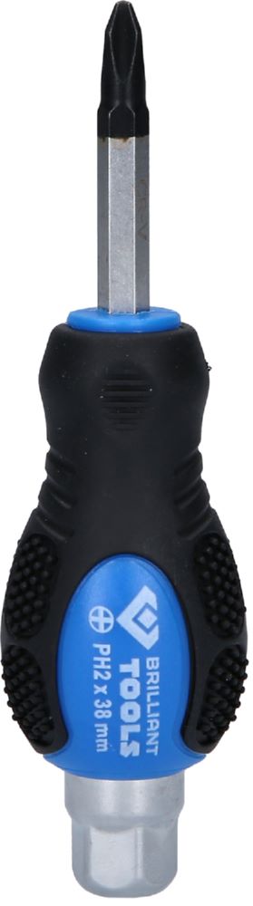 Produktbild Brilliant Tools Schraubendreher Kreuzschlitz mit Schlagkappe PH2 x 38 mm bild 1