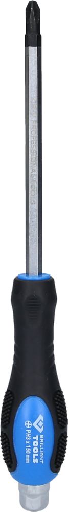 Produktbild Briliant Tools Schraubendreher Kreuzschlitz mit Schlagkappe PH3 x 150 mm