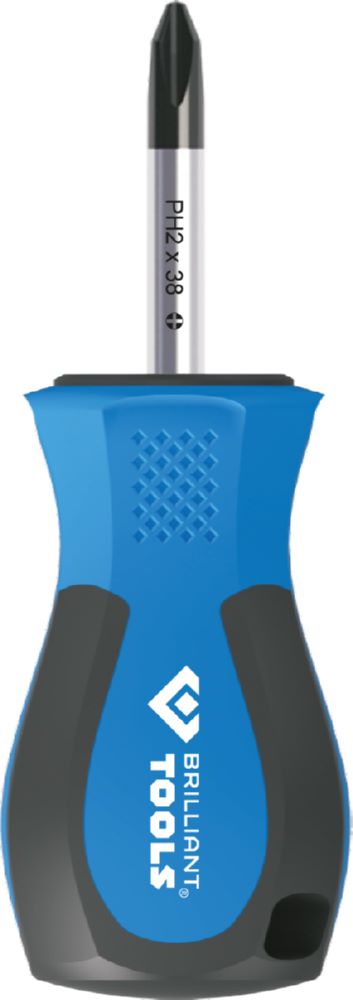 Produktbild Brilliant Tools Schraubendreher Kreuzschlitz PH2 x 38 mm kurze Form