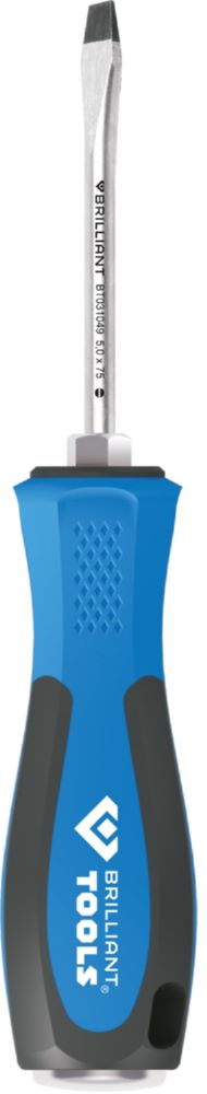 Produktbild Brilliant Tools Schraubendreher Schlitz mit Schlagkappe 5,0 x 75 mm