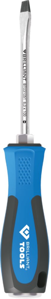 Produktbild Brilliant Tools Schraubendreher Schlitz mit Schlagkappe 6,0 x 100 mm