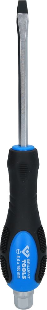 Produktbild Brilliant Tools Schraubendreher Schlitz mit Schlagkappe 6,0 mm x 100 mm
