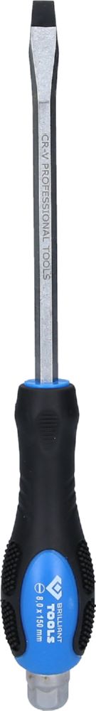 Produktbild Brilliant Tools Schraubendreher Schlitz mit Schlagkappe 8,0 mm x 150 mm