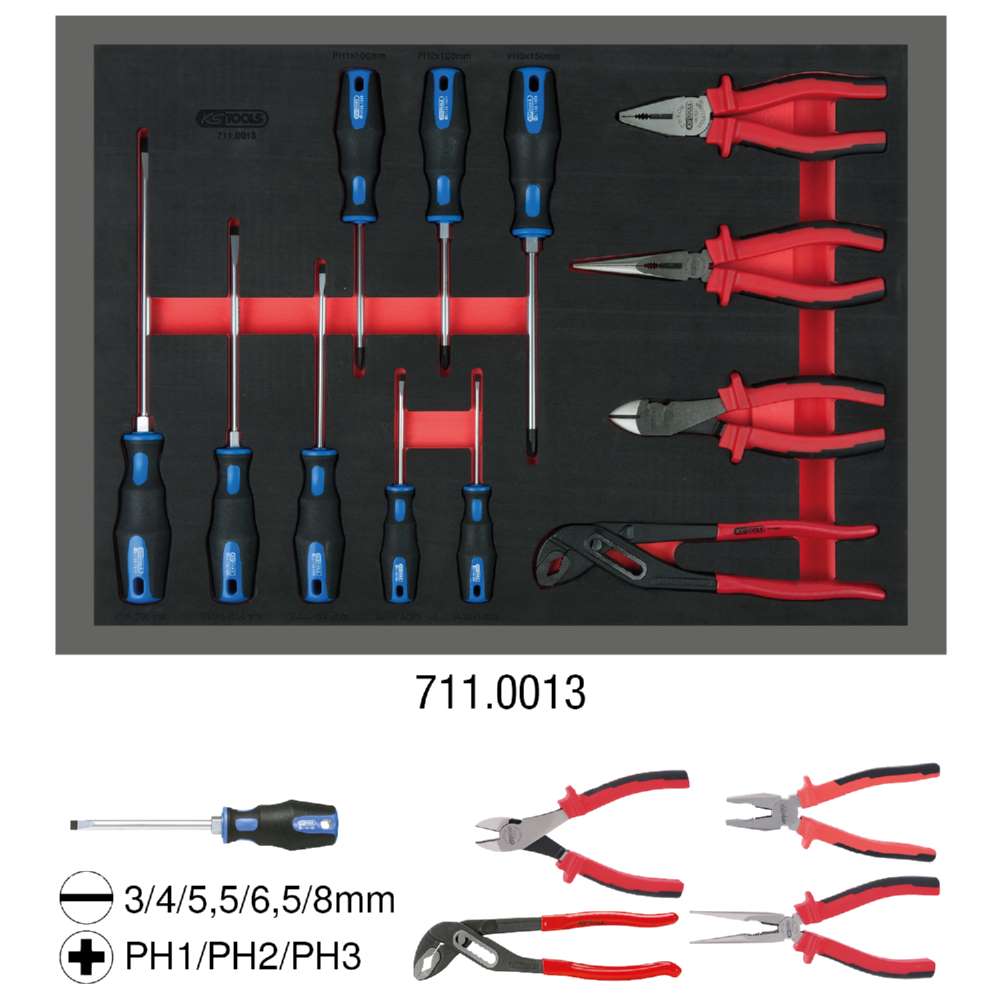 Produktbild KS Tools Schraubendreher und Zangen Satz 12 teilig bild 2