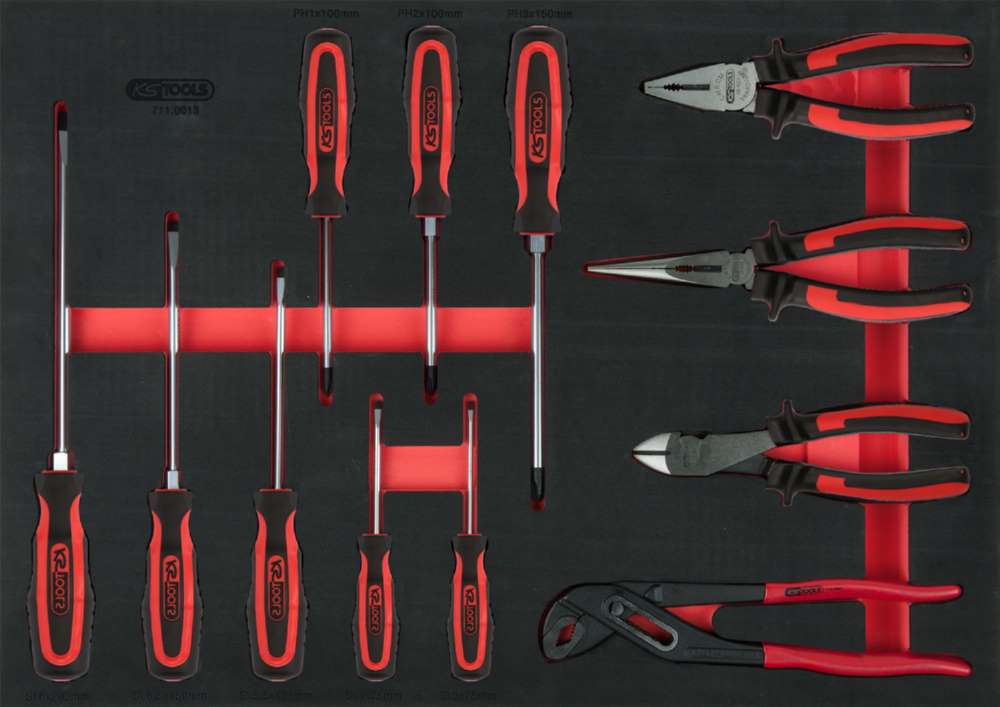Produktbild KS Tools Schraubendreher und Zangen Satz 12 teilig bild 3