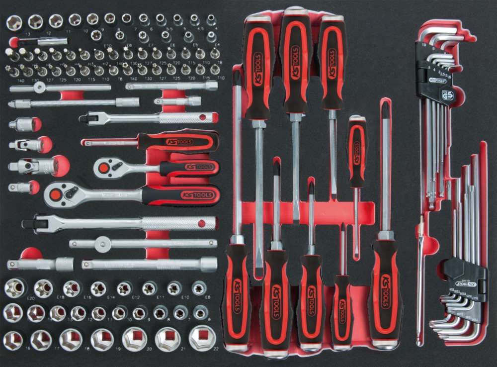 Produktbild KS Tools 1/4" 3/8“ SCS Steckschlüssel Satz 118 teilig