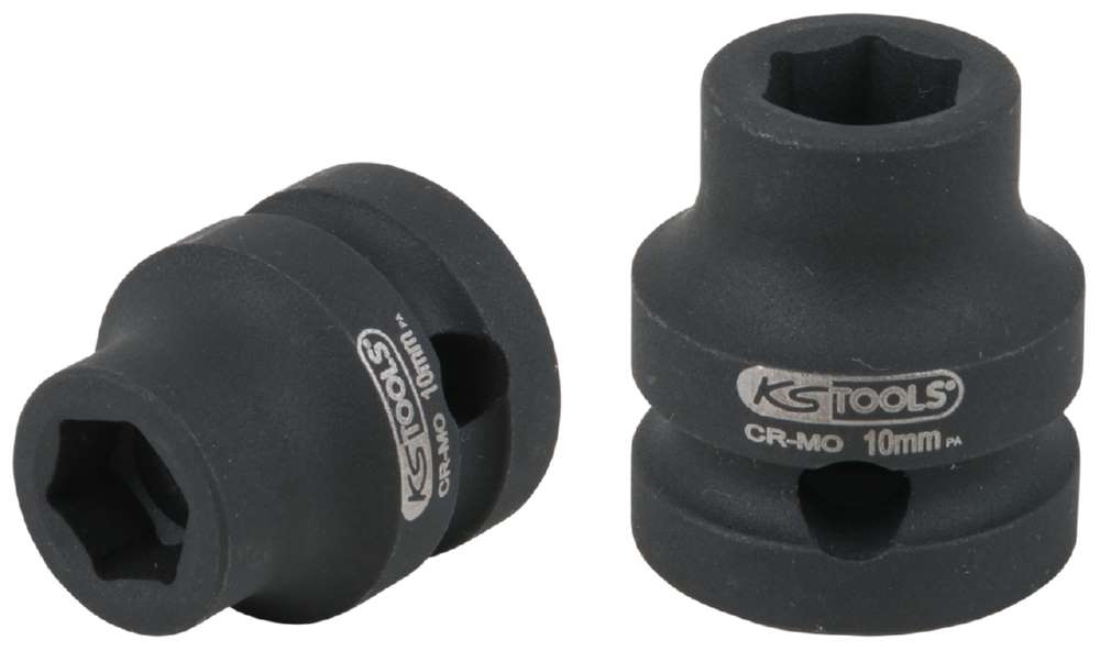 Produktbild KS Tools 1/2 Zoll Sechskant-Kraft-Stecknuss extra kurz Schlüsselweite 10,0 mm bild 1