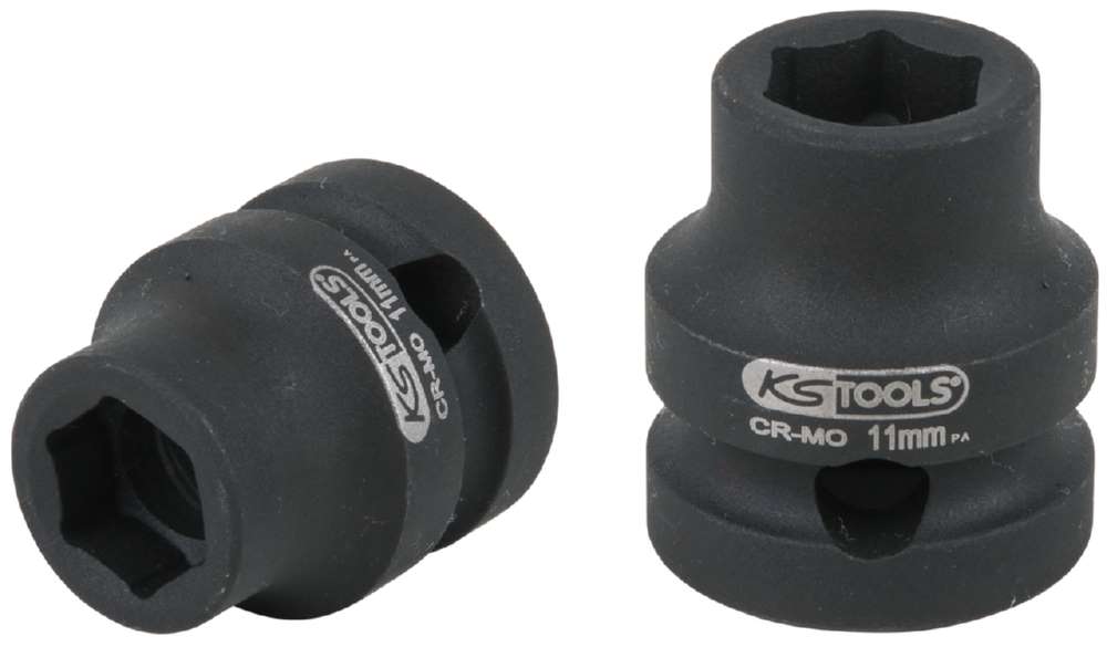 Produktbild KS Tools 1/2 Zoll Sechskant-Kraft-Stecknuss extra kurz Schlüsselweite 11,0 mm