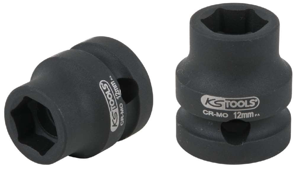 Produktbild KS Tools 1/2 Zoll Sechskant-Kraft-Stecknuss extra kurz Schlüsselweite 12,0 mm