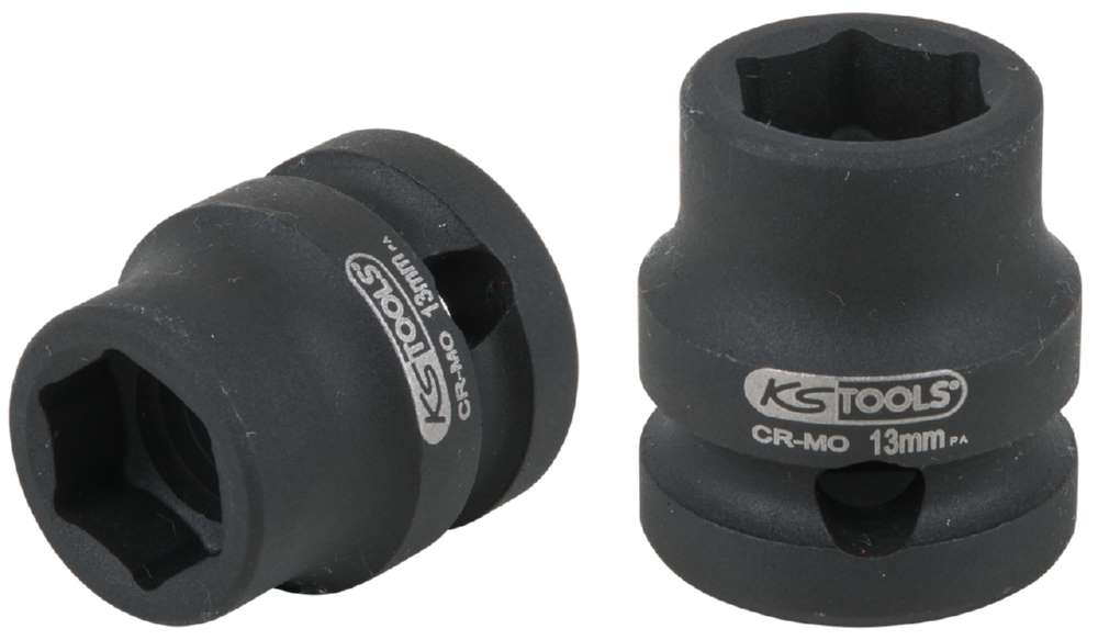 Produktbild KS Tools 1/2 Zoll Sechskant-Kraft-Stecknuss extra kurz Schlüsselweite 13,0 mm