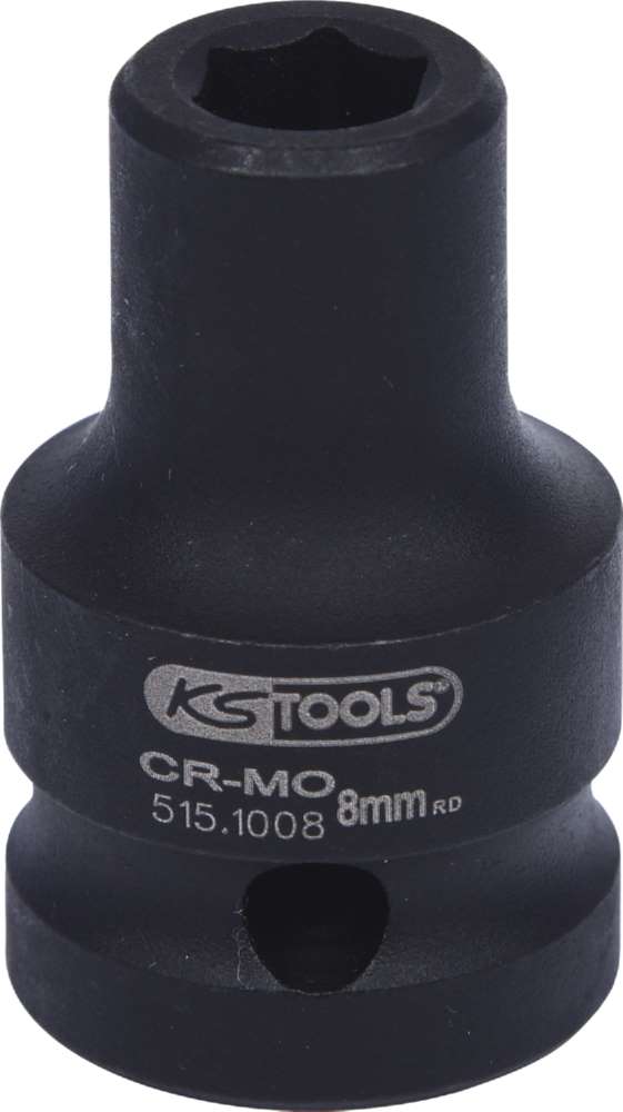 Produktbild KS Tools  1/2 Zoll Sechskant-Kraft-Stecknuss kurz Schlüsselweite 8 mm Gesamtlänge 38 mm bild 5