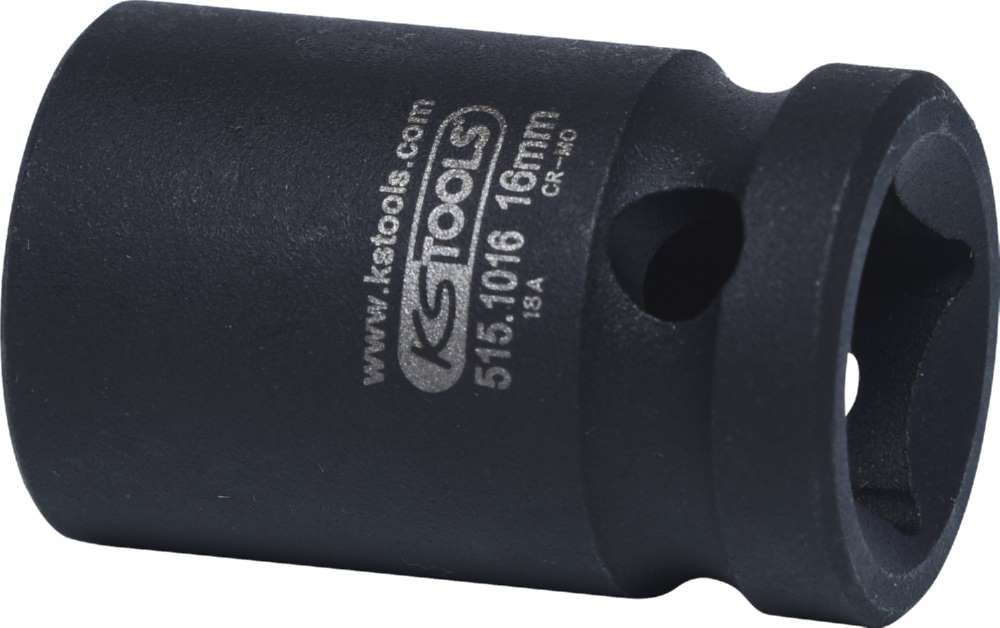 Produktbild KS Tools 1/2 Zoll Sechskant-Kraft-Stecknuss kurz Schlüsselweite 16 mm Gesamtlänge 38 mm bild 2
