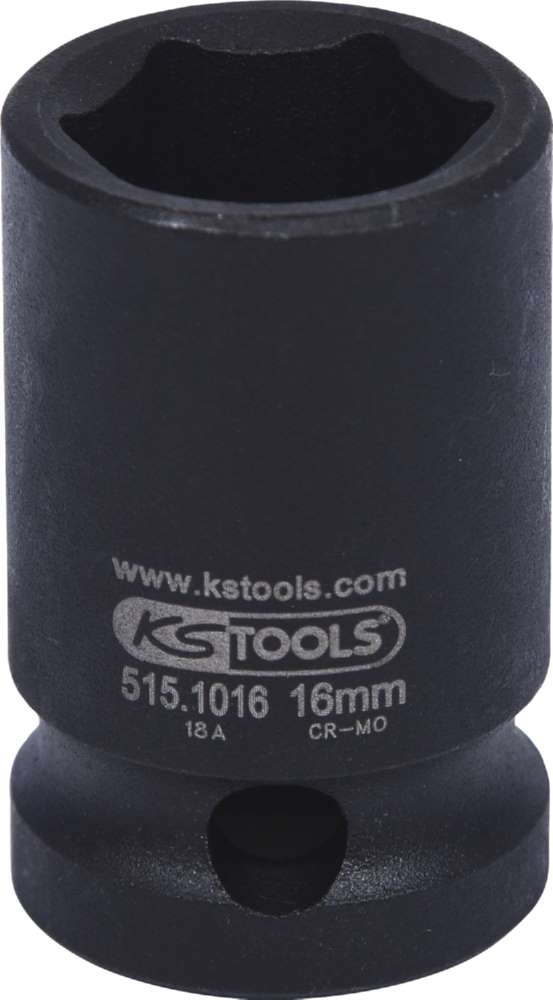 Produktbild KS Tools 1/2 Zoll Sechskant-Kraft-Stecknuss kurz Schlüsselweite 16 mm Gesamtlänge 38 mm bild 5