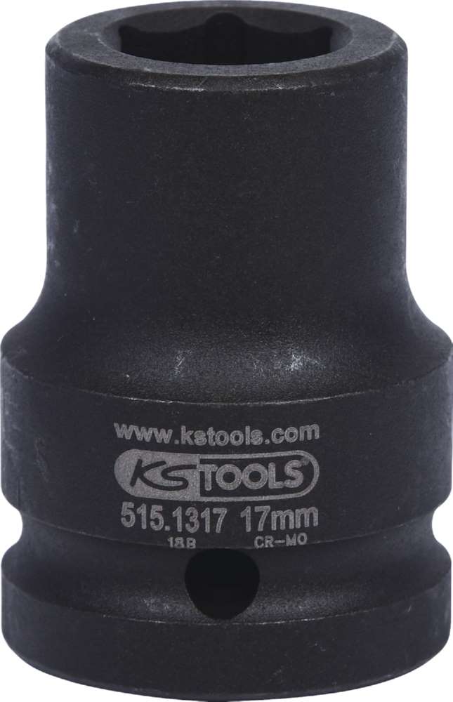 Produktbild KS Tools 3/4 Zoll Sechskant-Kraft-Stecknuss kurz Schlüsselweite 17 mm bild 5