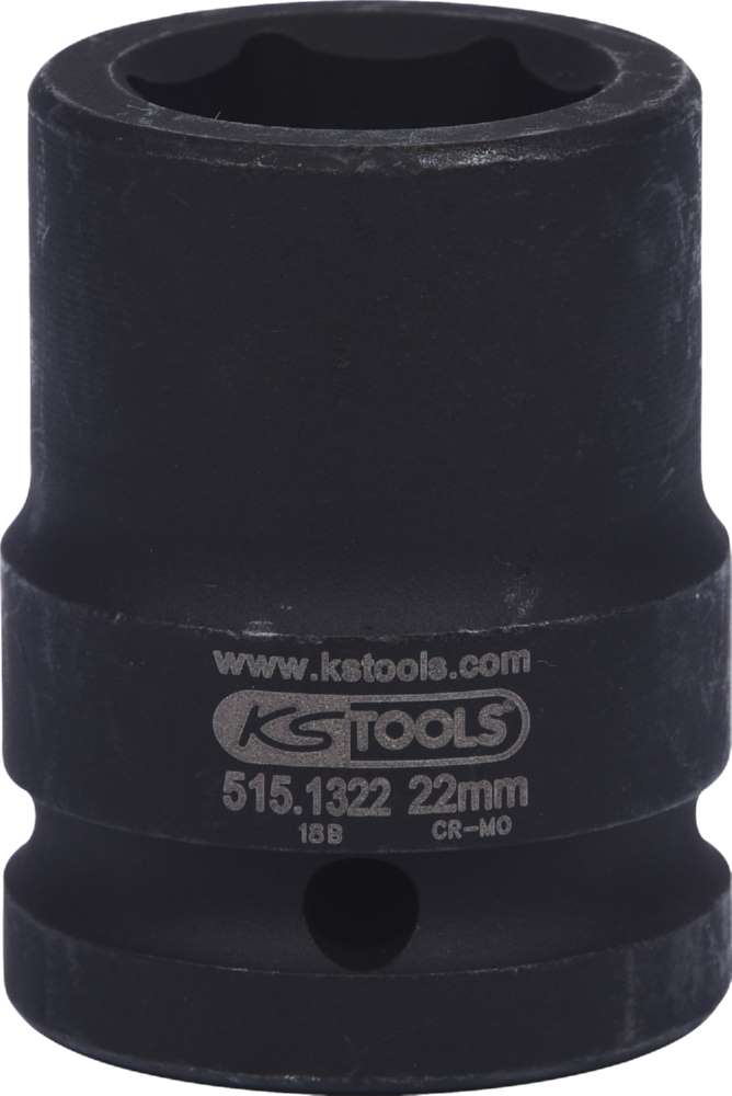 Produktbild KS Tools 3/4 Zoll Sechskant-Kraft-Stecknuss kurz Schlüsselweite 22 mm bild 5