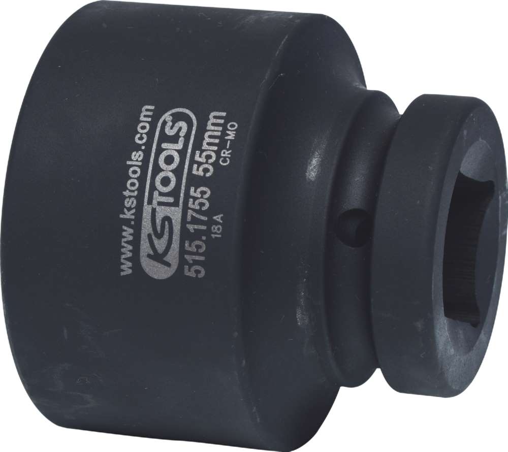 Produktbild KS Tools 1 Zoll Sechskant-Kraft-Stecknuss kurz Schlüsselweite 55 mm bild 2
