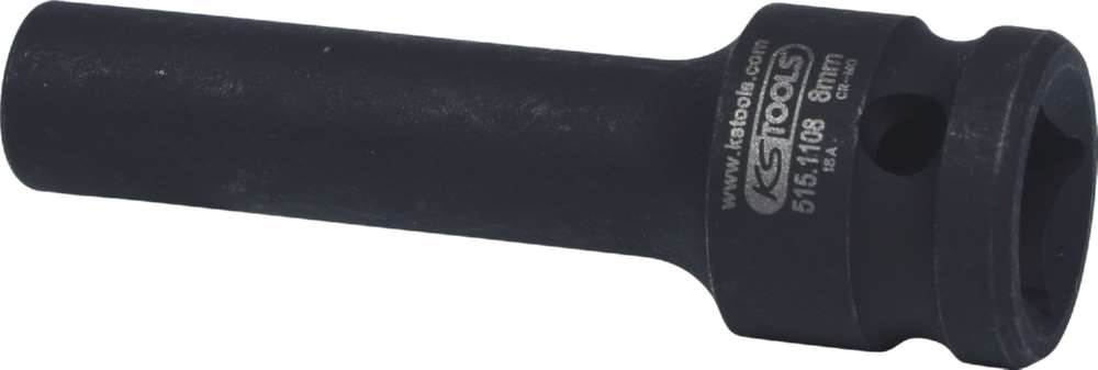 Produktbild KS Tools 1/2 Zoll Sechskant-Kraft-Stecknuss lang Schlüsselweite 8 mm bild 2