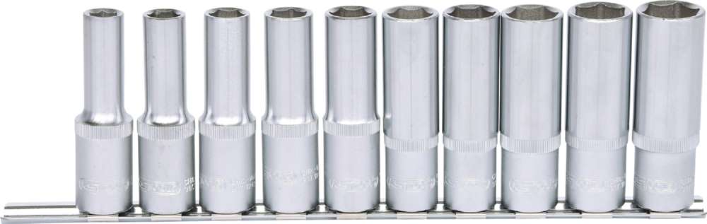 Produktbild KS Tools 1/2 Zoll Sechskant Stecknuss Satz lang 10 Teile