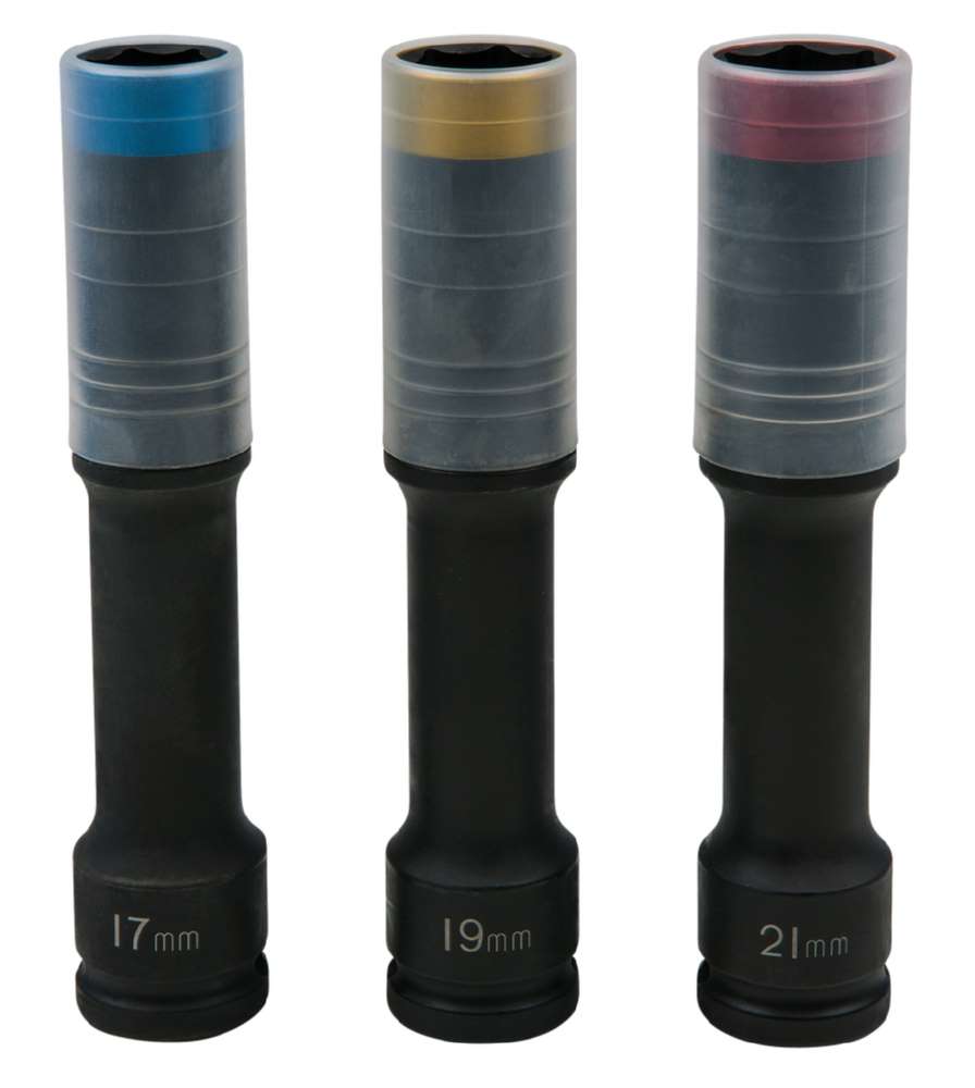 Produktbild KS Tools SlimPOWER Alu-Felgen Kraft-Stecknuss-Satz 3 Teile 1/2 Zoll 17 mm 9 mm 21 mm