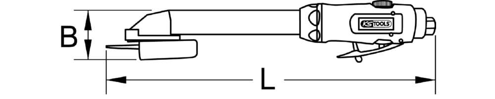 Produktbild KS Tools Mini Druckluft Stab Trennschleifer Slim Power lang 1/4 Zoll bild 5