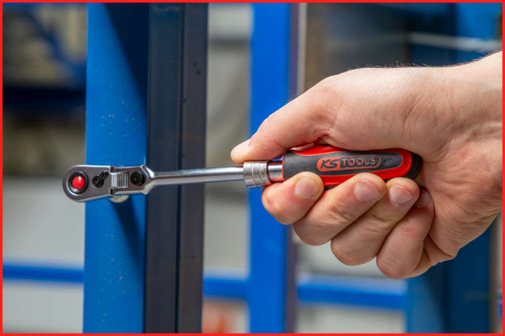 Produktbild KS Tools 1/4 Zoll SlimPOWER Teleskop-Gelenk-Umschaltknarre 72 Zahn bild 7