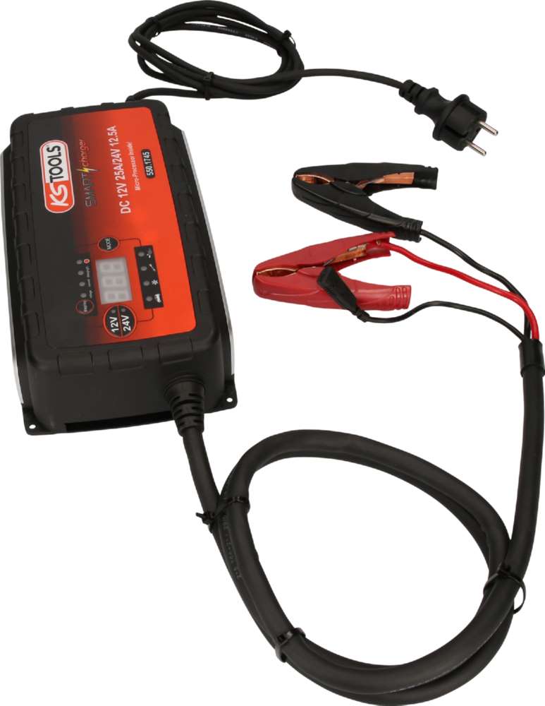 Produktbild KS Tools 12V + 24V SMARTcharger Hochfrequenz Batterieladegerät 25 A und 12,5 A bild 6