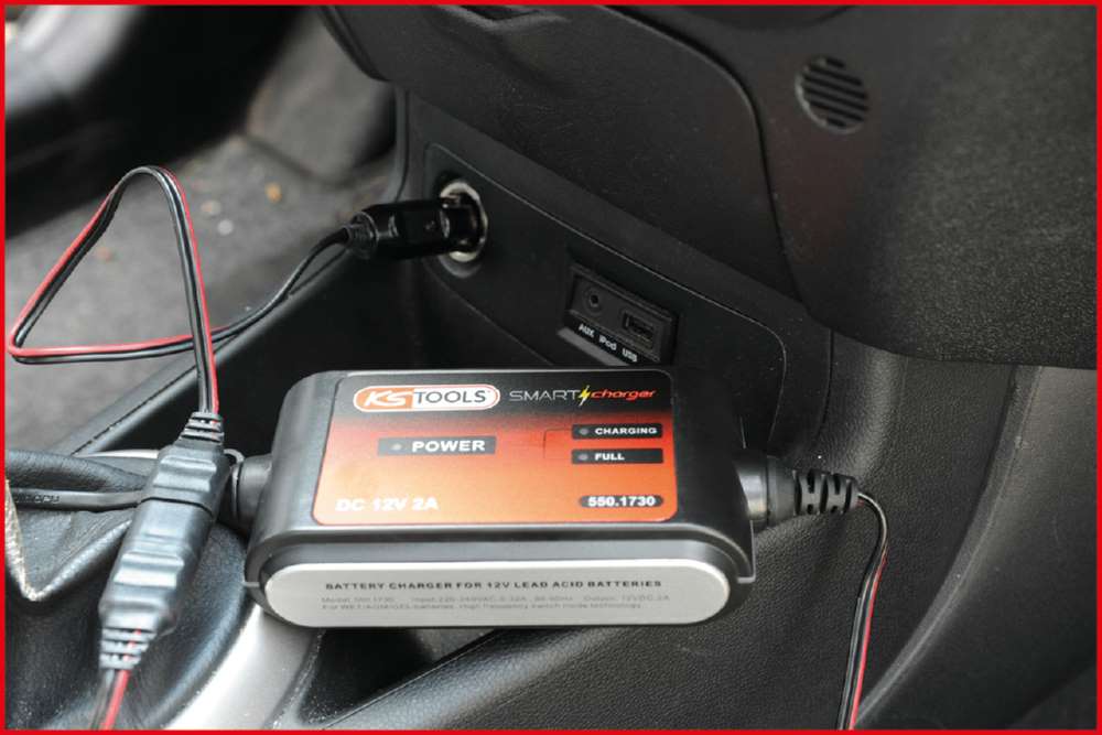 Produktbild KS Tools SMARTcharger Schnellkontaktkabel mit Zigarettenanzünder Stecker bild 2