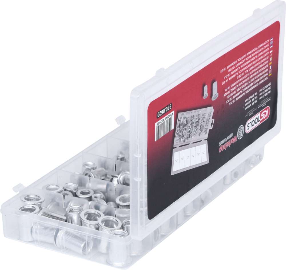 Produktbild KS Tools Sortiment Gewindenieten Aluminium M3 x 9 mm - M10 x 21 mm 150 Teile bild 2
