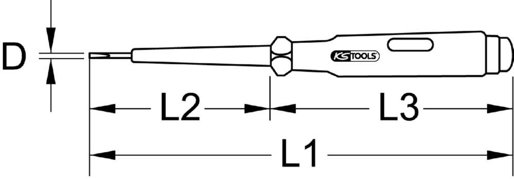 Produktbild KS Tools Spannungsprüfer mit Schutzisolierung 100 - 500 V Gesamtlänge 140 mm bild 9