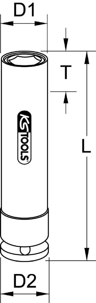 Produktbild KS Tools Spezial-Alu-Felgen Sonderprofil-Kraft-Stecknuss für Mercedes lang 17 mm bild 15