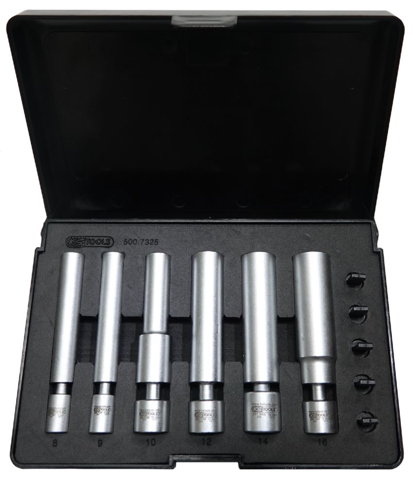 Produktbild KS Tools Spezial Glüh und Zündkerzen Stecknuss mit Gelenk 11 teilig bild 2