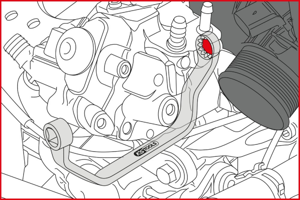 Produktbild KS Tools Spezial Steckschlüssel für Saugrohr Verschraubungen VAG 13 mm bild 4