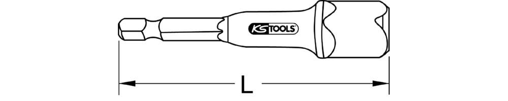 Produktbild KS Tools Spezialadapter magnetisch Länge 72mm bild 2