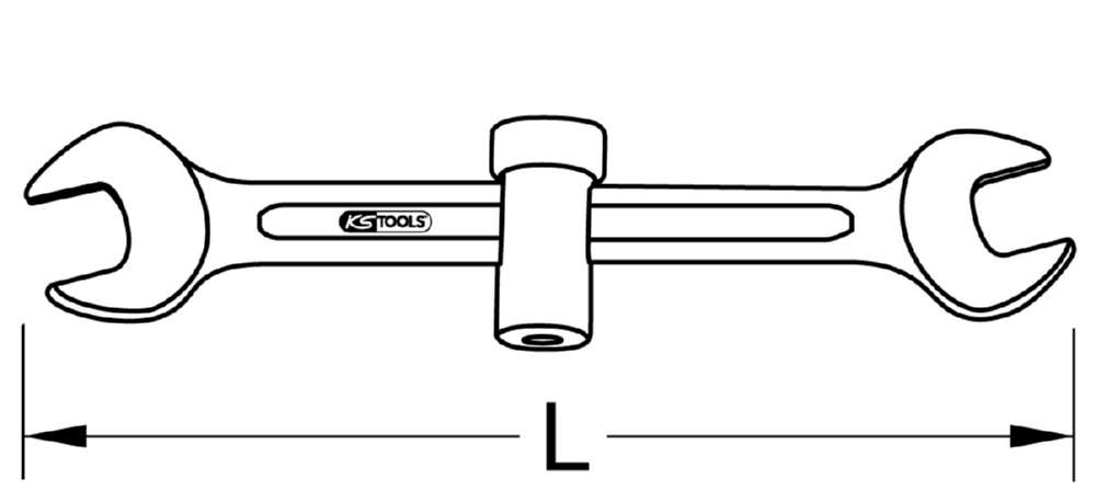 Produktbild KS Tools Spezialschlüssel Sanitär 17x19mm Länge 220mm bild 5