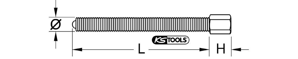 Produktbild KS Tools Spindel 27mm G3/4 Zoll x14Gx360mm bild 2