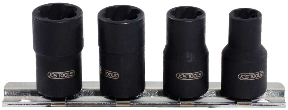 Produktbild KS Tools 3/8 Zoll Spiral Profil Stecknuss Satz 4 teilig 8 bis 13mm