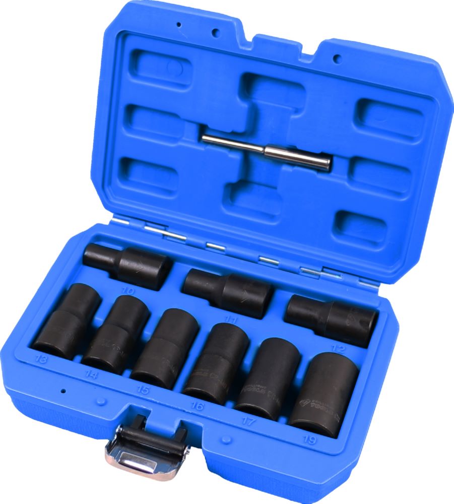 Produktbild Brilliant Tools Spiralprofil Stecknuss Satz 1/2 Zoll 10 Teile 10 bis 19 mm