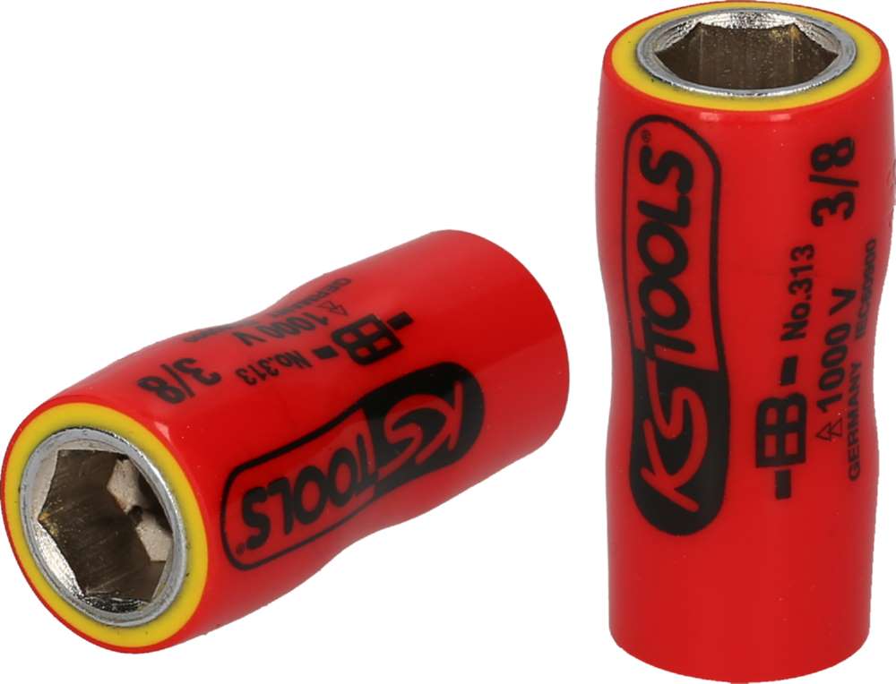 Produktbild KS Tools 1/4 Zoll Stecknuss mit Schutzisolierung Schlüsselweite 1/2 Zoll