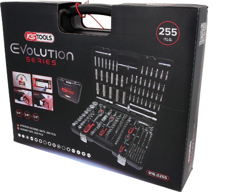 Produktbild KS Tools Steckschlüssel-Satz 255 Teile 1/4 Zoll 3/8 Zoll + 1/2 Zoll bild 4