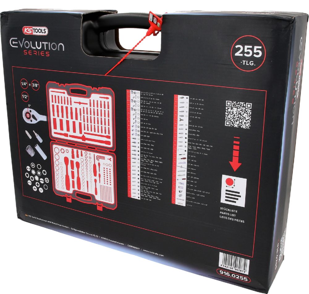 Produktbild KS Tools Steckschlüssel-Satz 255 Teile 1/4 Zoll 3/8 Zoll + 1/2 Zoll bild 5