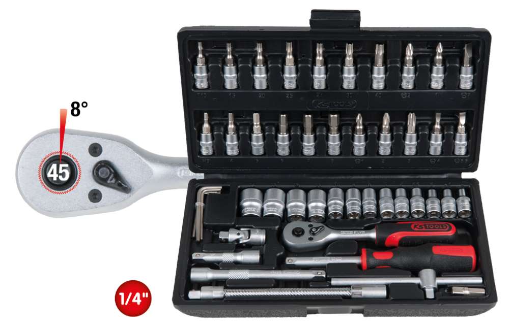 Produktbild KS Tools 1/4 Zoll Steckschlüssel-Satz 48 Teile