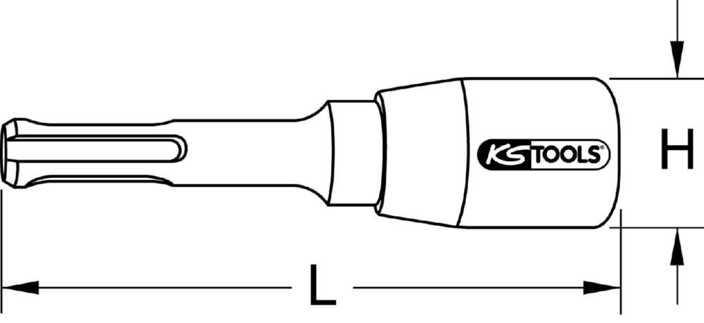 Produktbild KS Tools Stockschraubendreher mit SDS Aufnahme M6 bild 2