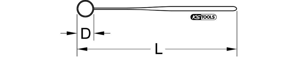 Produktbild KS Tools Suchspiegel mit Schutzisolierung Durchmesser 54 mm 4-fache Vergrößerung bild 2