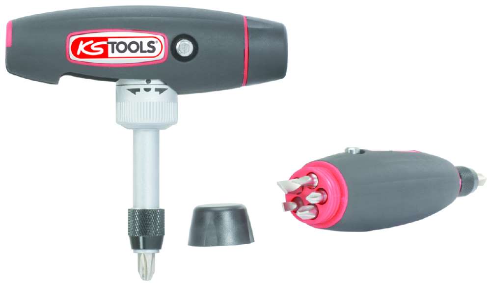 Produktbild KS Tools Ratschen Bit Schraubendrehersatz T-Griff 1/4 Zoll 7 Teile bild 10