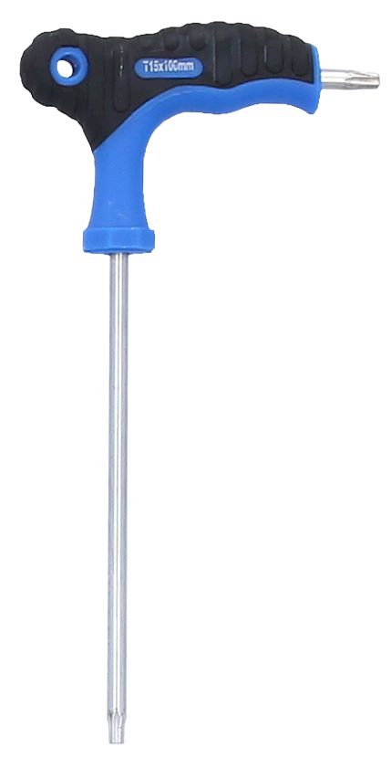 Produktbild Brilliant Tools Winkelstiftschlüssel Torx mit Stirnlochbohrung T15 x 100 mm T Griff