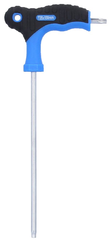 Produktbild Brilliant Tools Winkelstiftschlüssel Torx mit Stirnlochbohrung T25 x 150 mm T Griff