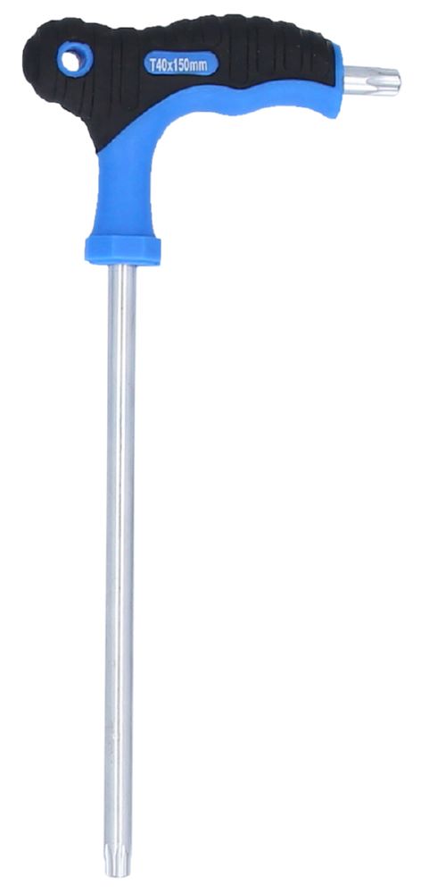Produktbild Brilliant Tools Winkelstiftschlüssel Torx mit Stirnlochbohrung T40 x 150 mm T Griff
