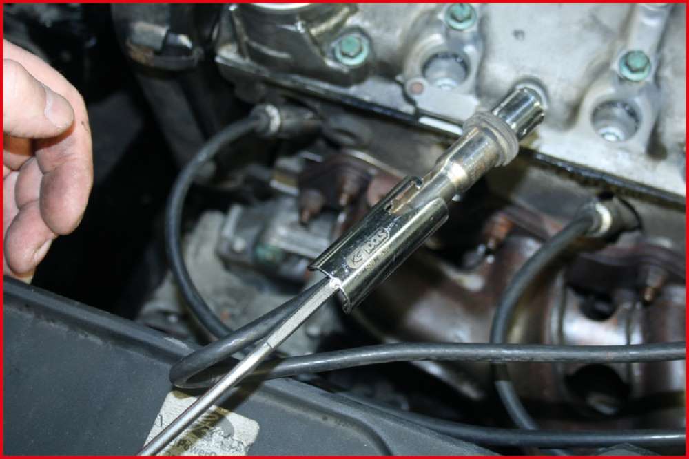 Produktbild KS Tools T-Griff Zündkerzenstecker Abzieher gebogen lang 280 mm Länge bild 5