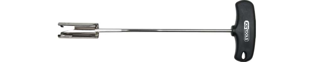 Produktbild KS Tools T-Griff Zündkerzenstecker Abzieher gebogen lang 280 mm Länge